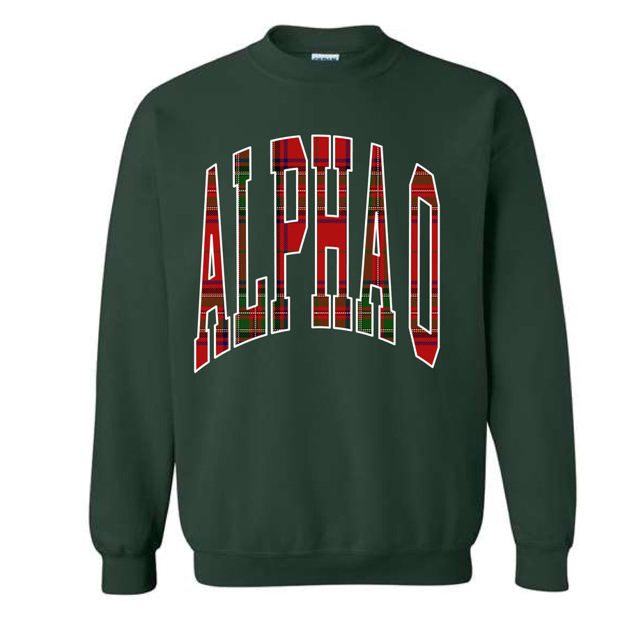 Ali & Ariel Forest Plaid Crewneck