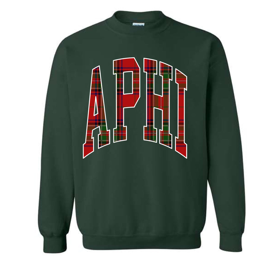 Ali & Ariel Forest Plaid Crewneck