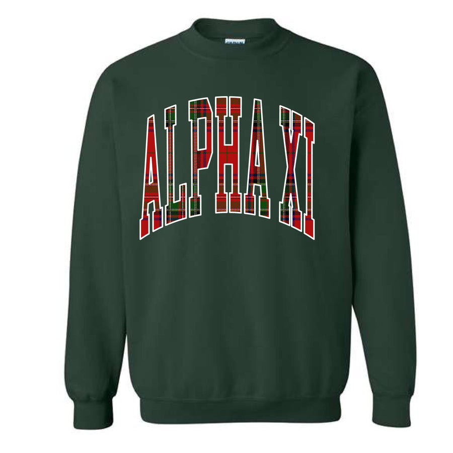 Ali & Ariel Forest Plaid Crewneck