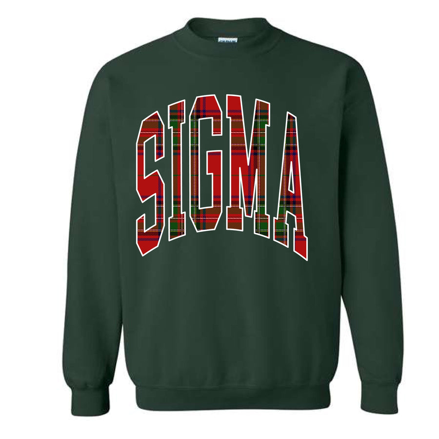 Ali & Ariel Forest Plaid Crewneck