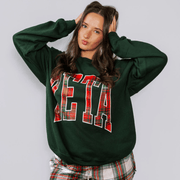 Ali & Ariel Forest Plaid Crewneck