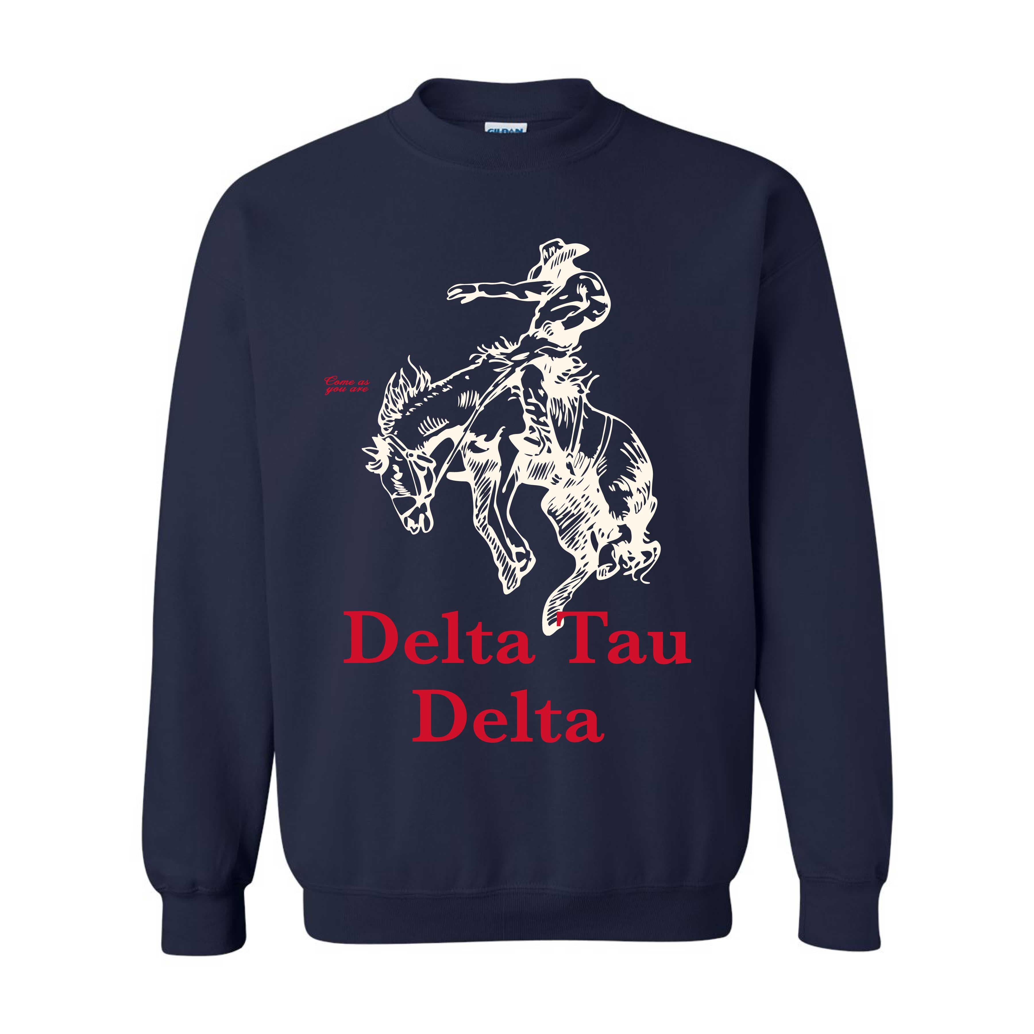 Ali & Ariel Fraternity Bronco Crewneck Delta Tau Delta / Medium