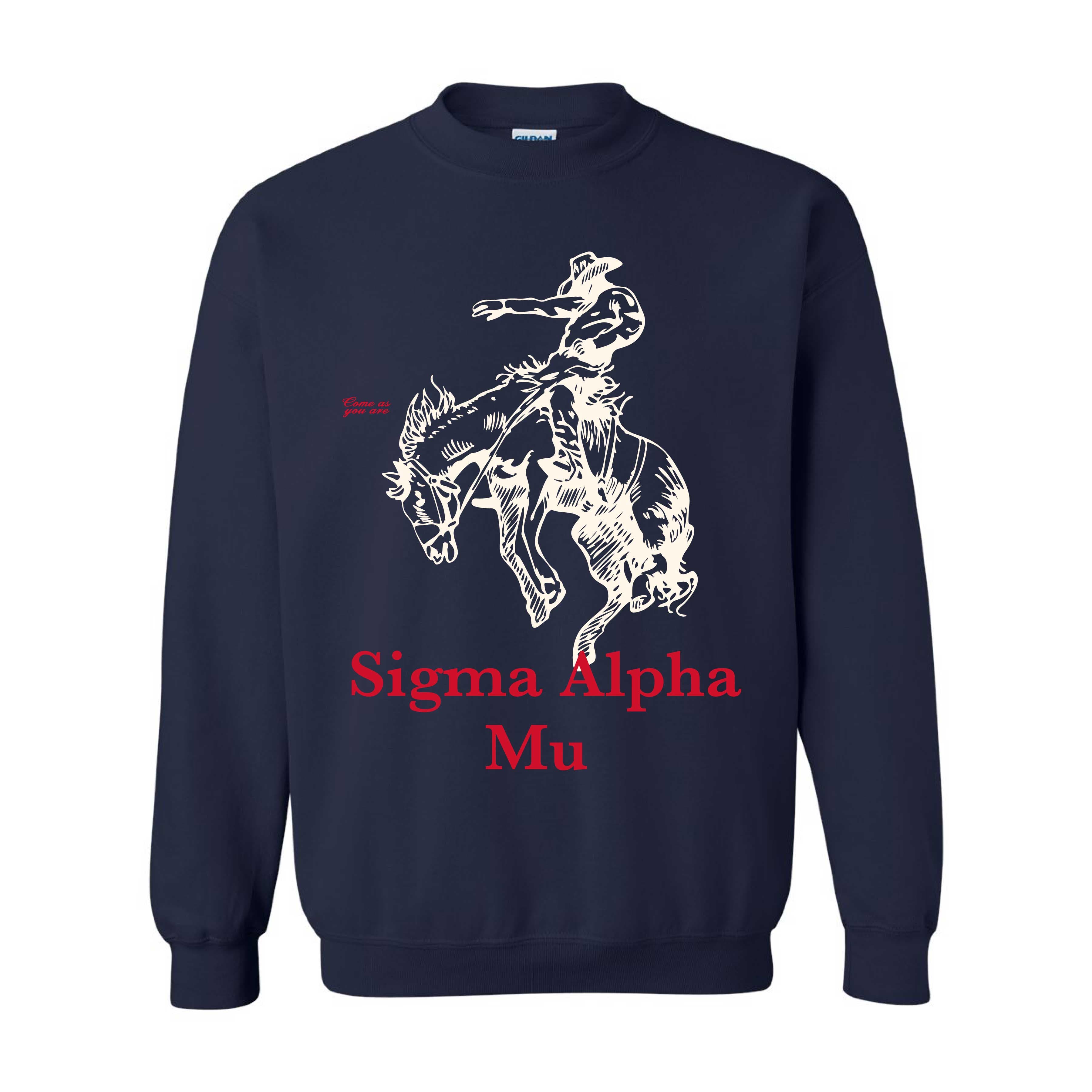 Ali & Ariel Fraternity Bronco Crewneck Sigma Alpha Mu / Medium