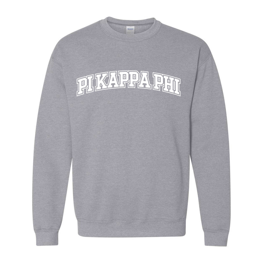Ali & Ariel Fraternity Grey Collegiate Crewneck