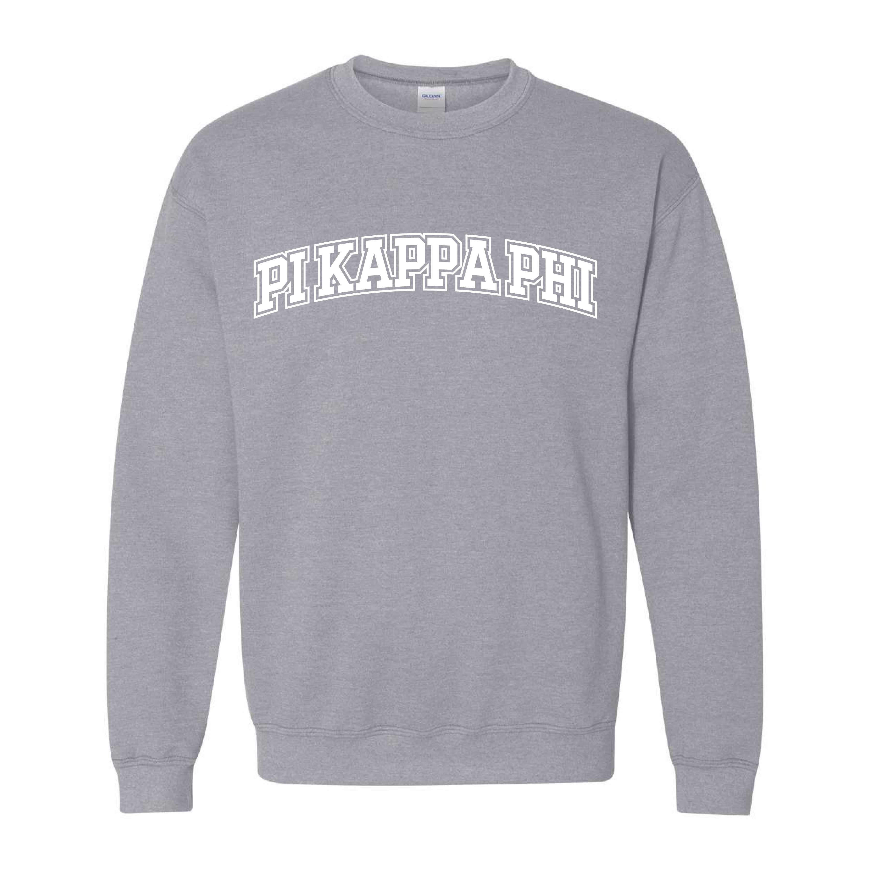 Ali & Ariel Fraternity Grey Collegiate Crewneck