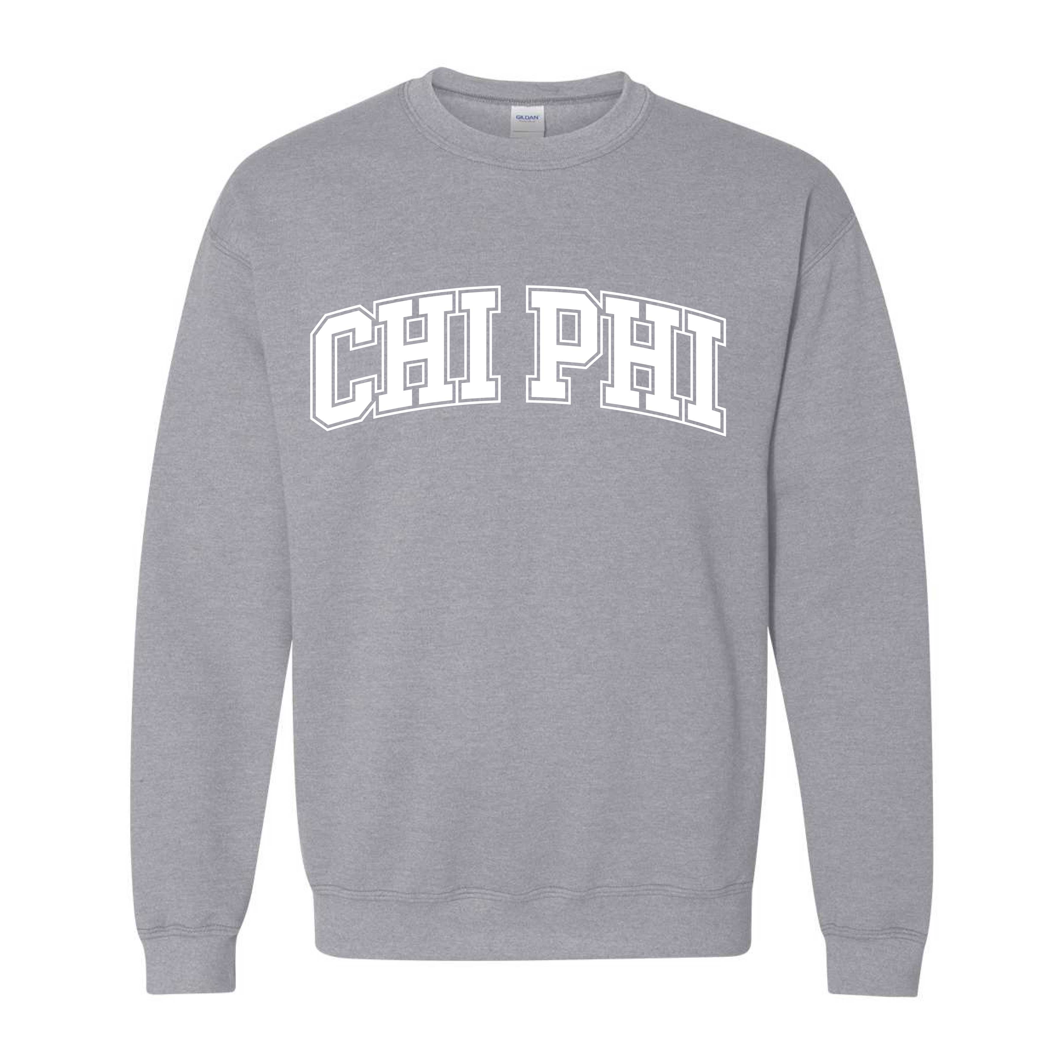 Ali & Ariel Fraternity Grey Collegiate Crewneck Chi Phi / Medium