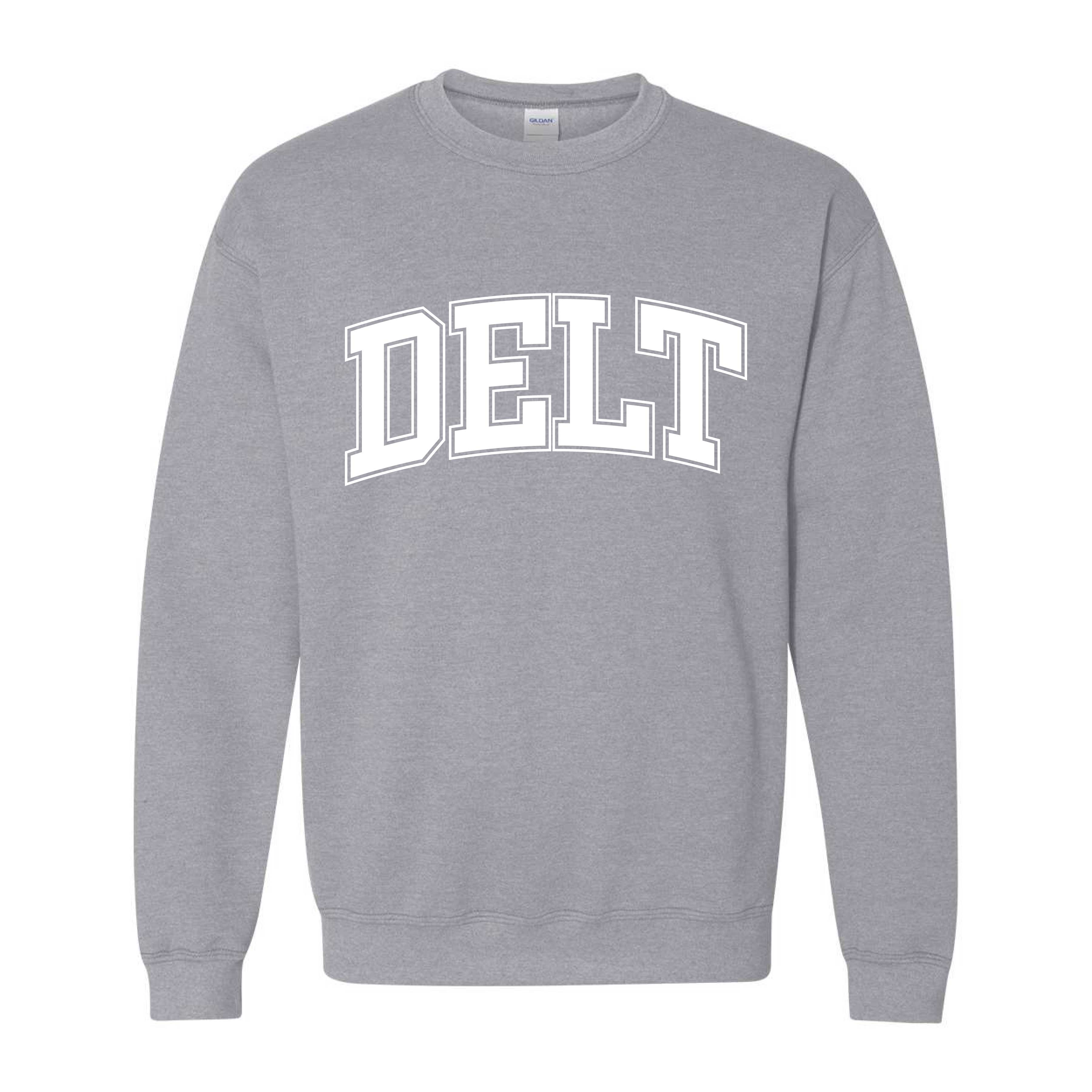 Ali & Ariel Fraternity Grey Collegiate Crewneck Delta Tau Delta / Medium