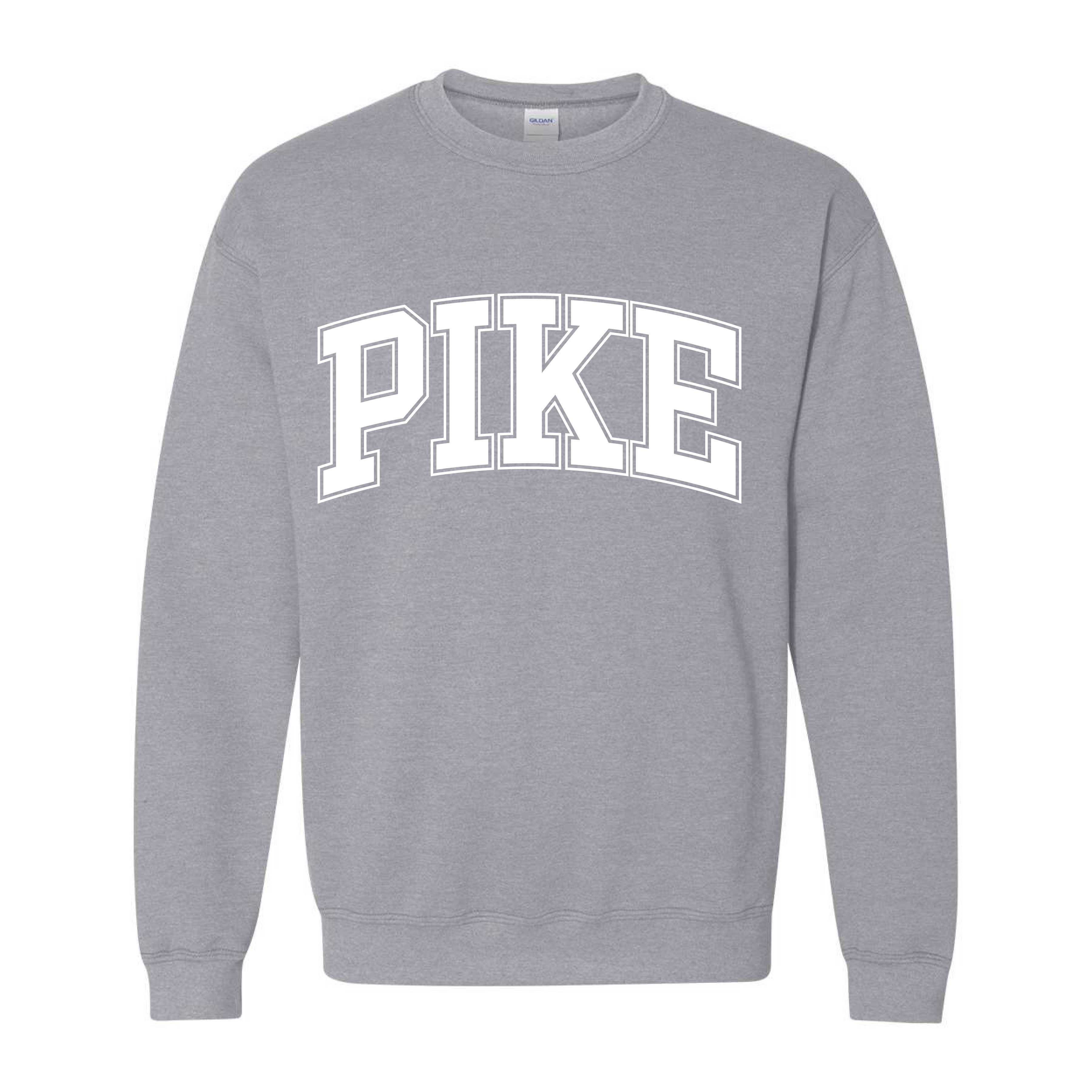 Ali & Ariel Fraternity Grey Collegiate Crewneck Pi Kappa Alpha / Medium