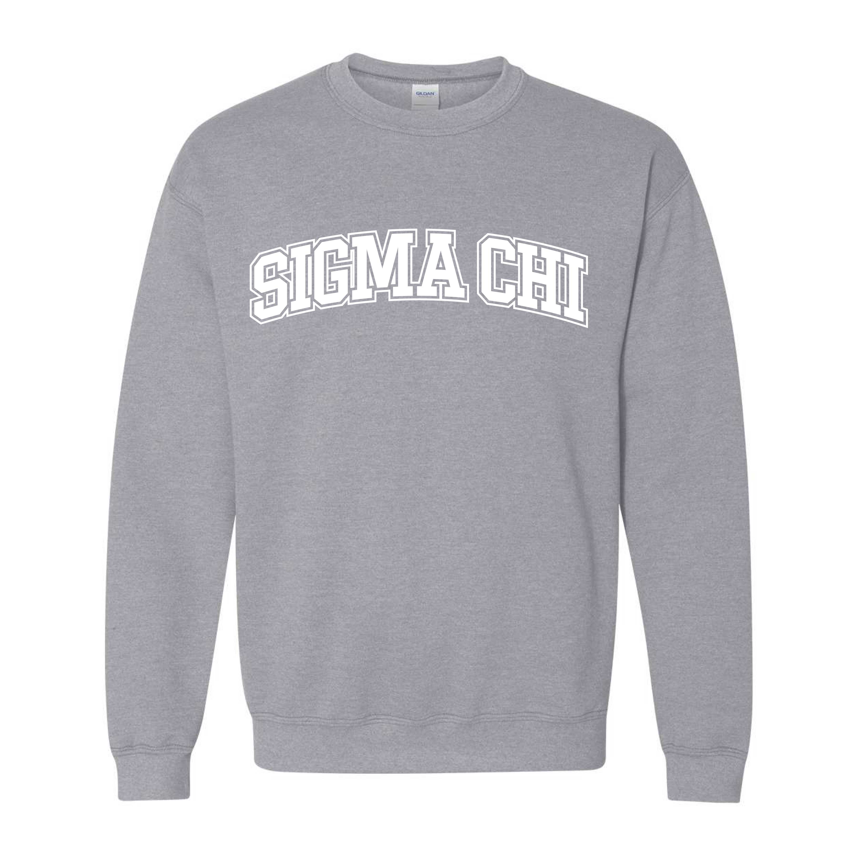 Ali & Ariel Fraternity Grey Collegiate Crewneck Sigma Chi / Medium