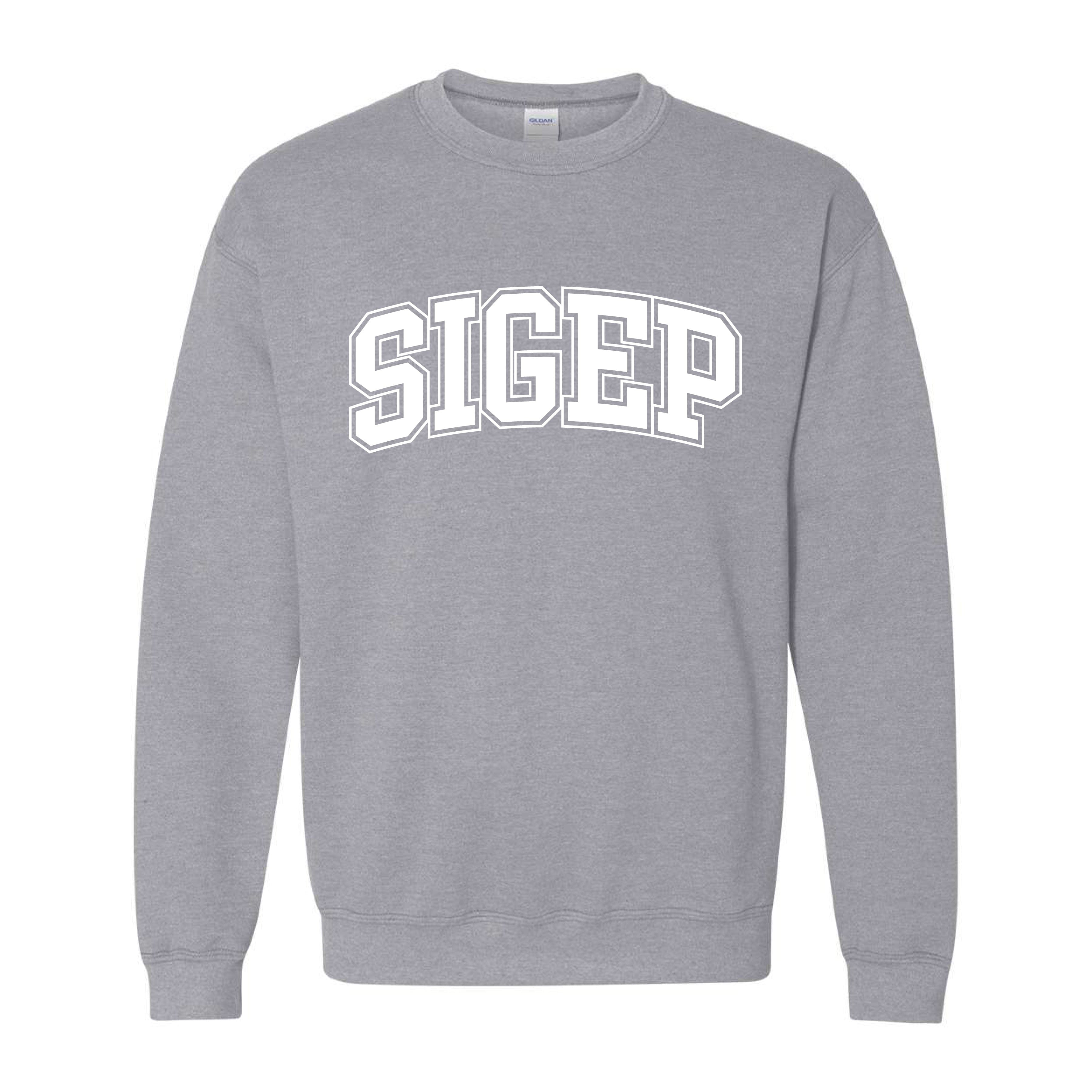 Ali & Ariel Fraternity Grey Collegiate Crewneck Sigma Phi Epsilon / Medium