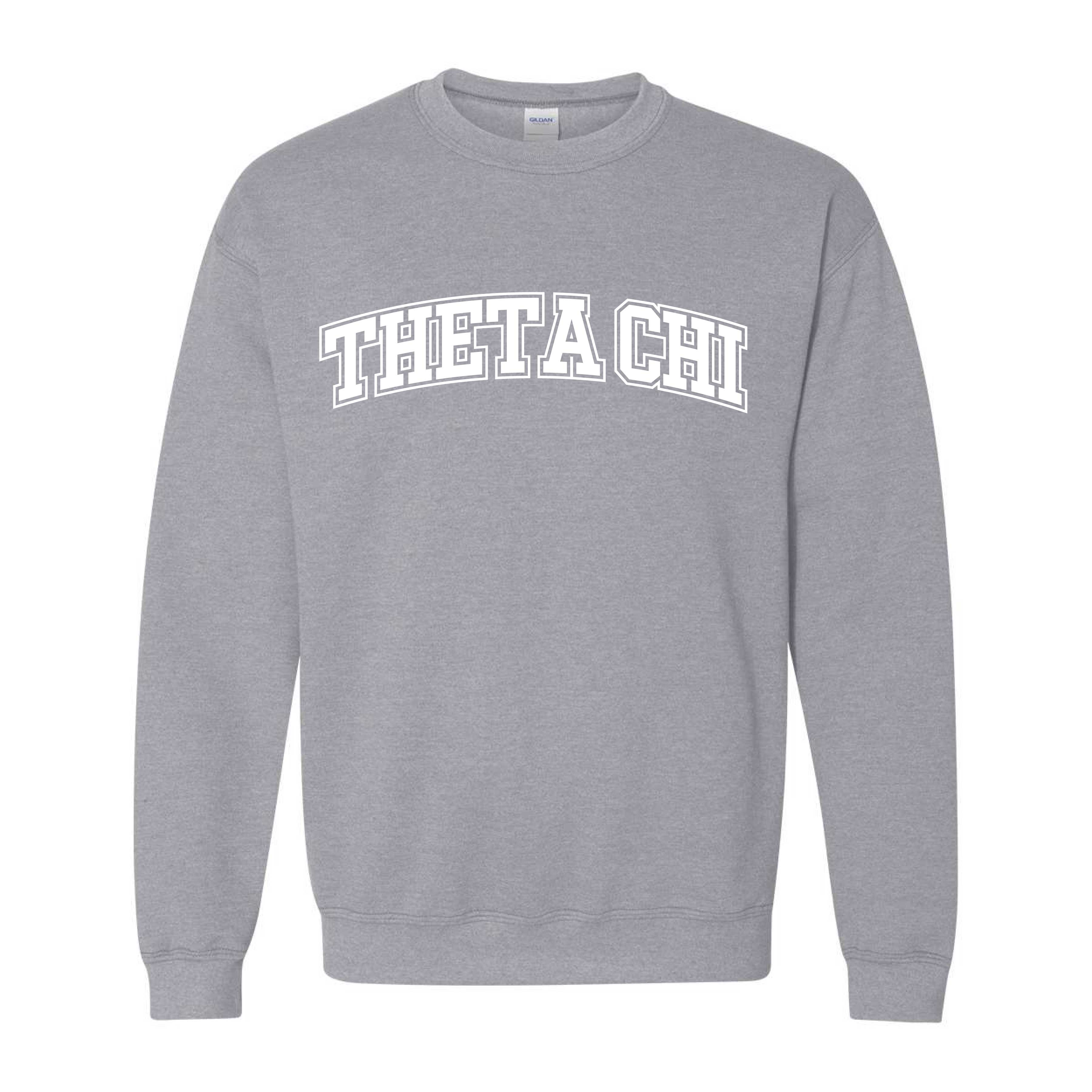 Ali & Ariel Fraternity Grey Collegiate Crewneck Theta Xi / Medium