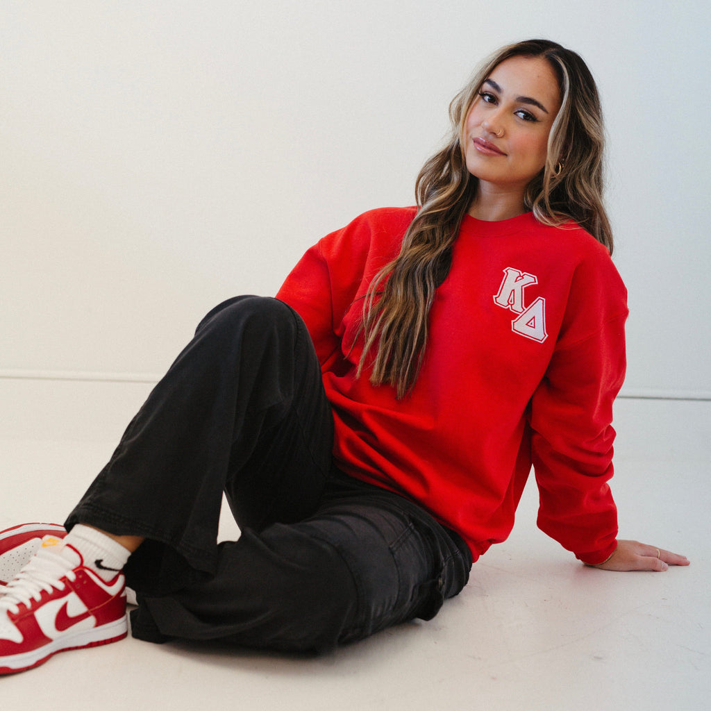 Ali & Ariel Greek Embroidered Crewneck