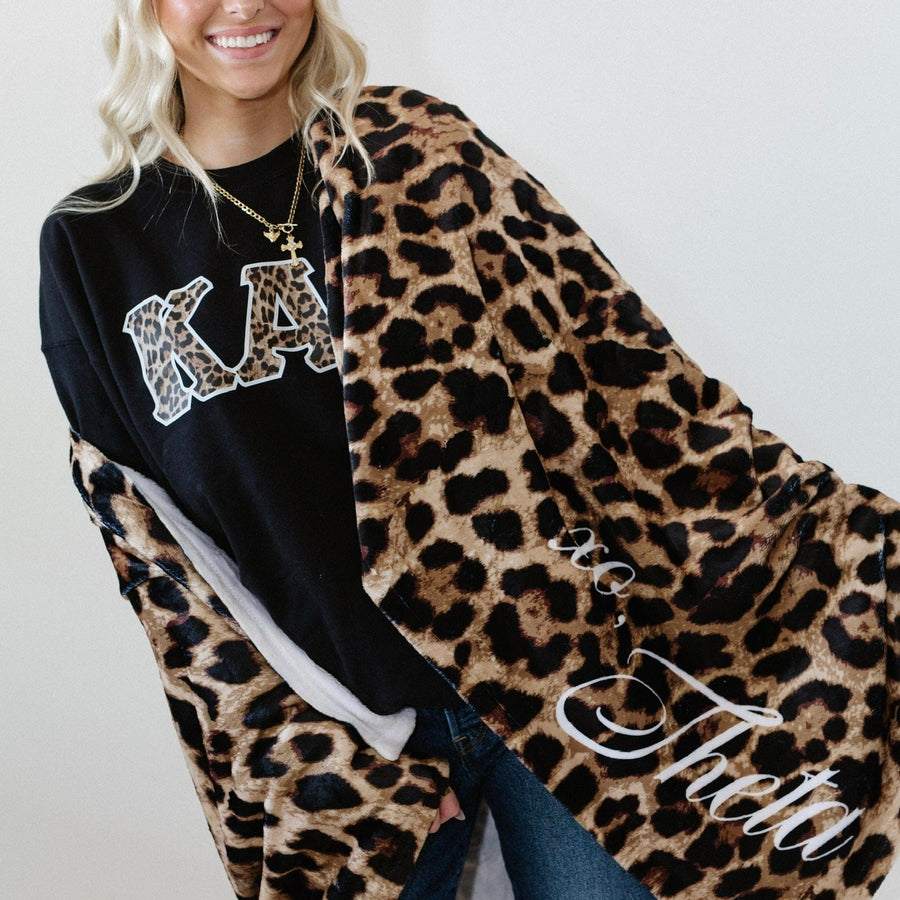 Ali & Ariel Greek Leopard Blanket