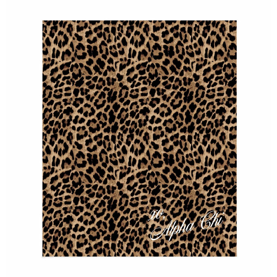 Ali & Ariel Greek Leopard Blanket Alpha Chi Omega / Medium