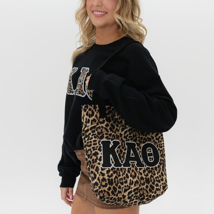 Ali & Ariel Greek Leopard Tote