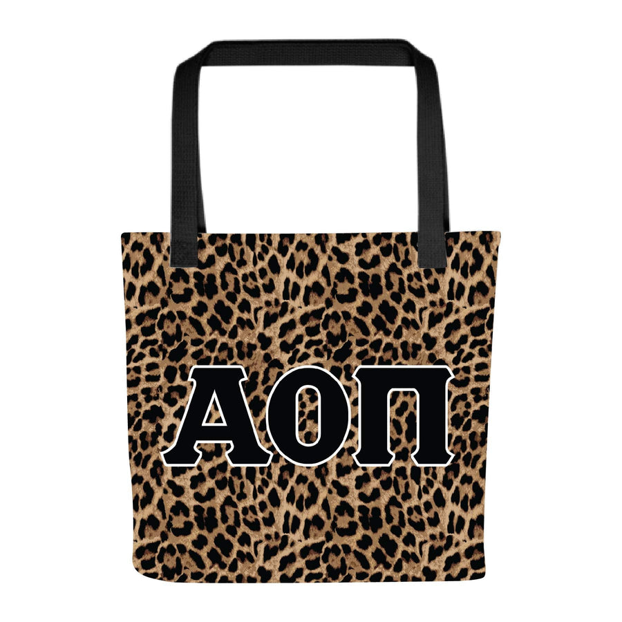 Ali & Ariel Greek Leopard Tote Alpha Omicron Pi