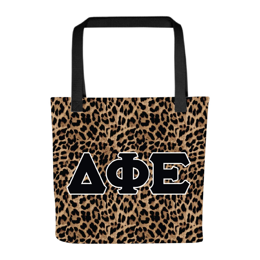 Ali & Ariel Greek Leopard Tote Delta Phi Epsilon