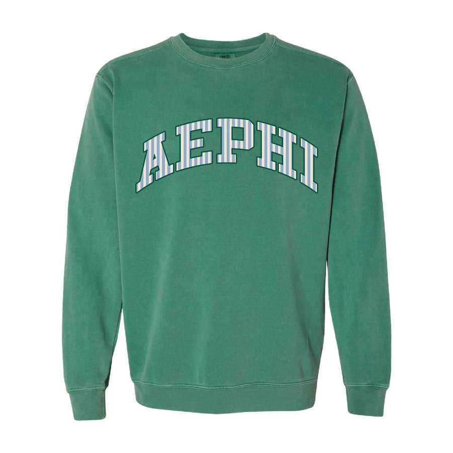 Ali & Ariel Green Collegiate Crewneck Alpha Epsilon Phi / Medium