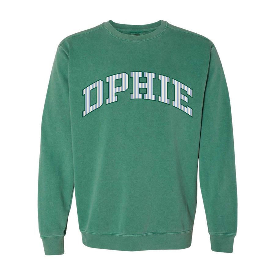 Ali & Ariel Green Collegiate Crewneck Delta Phi Epsilon / Medium