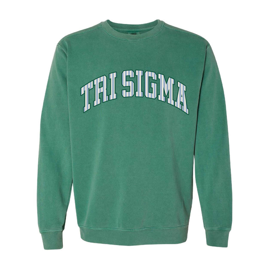 Ali & Ariel Green Collegiate Crewneck Sigma Sigma Sigma / Medium
