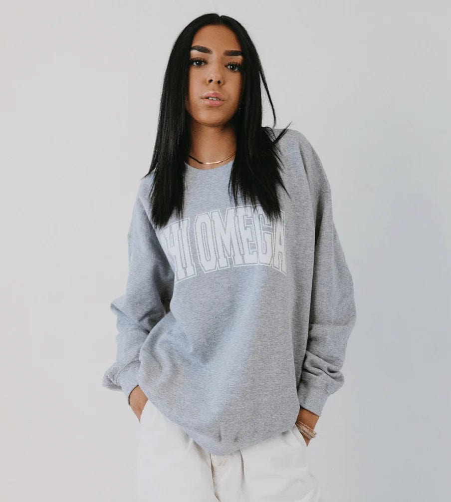 Ali & Ariel Grey Collegiate Crewneck