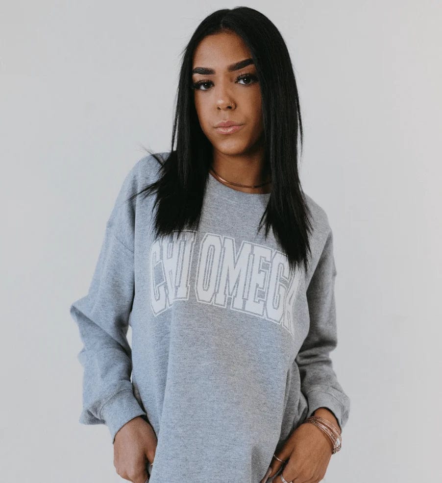 Ali & Ariel Grey Collegiate Crewneck
