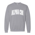 Ali & Ariel Grey Collegiate Crewneck Alpha Chi Omega / Medium