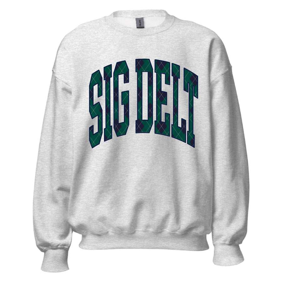 Ali & Ariel Grey Plaid Crewneck