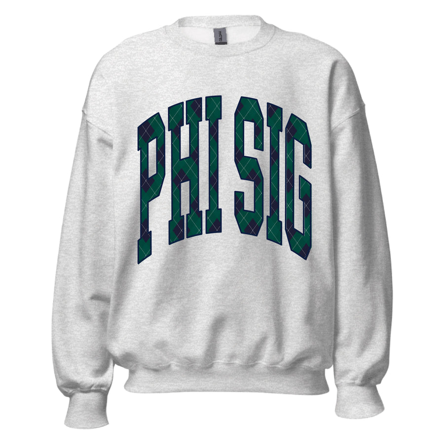 Ali & Ariel Grey Plaid Crewneck