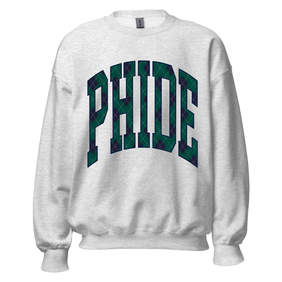 Ali & Ariel Grey Plaid Crewneck