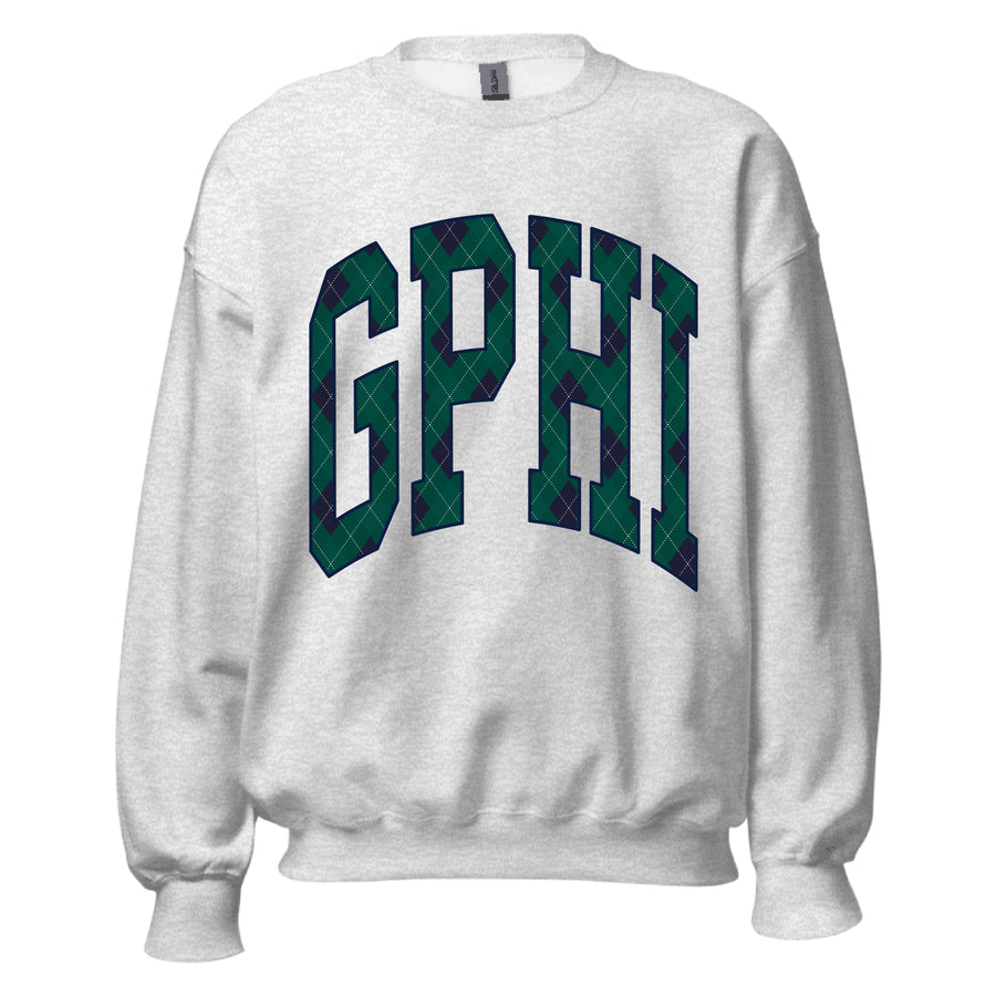 Ali & Ariel Grey Plaid Crewneck