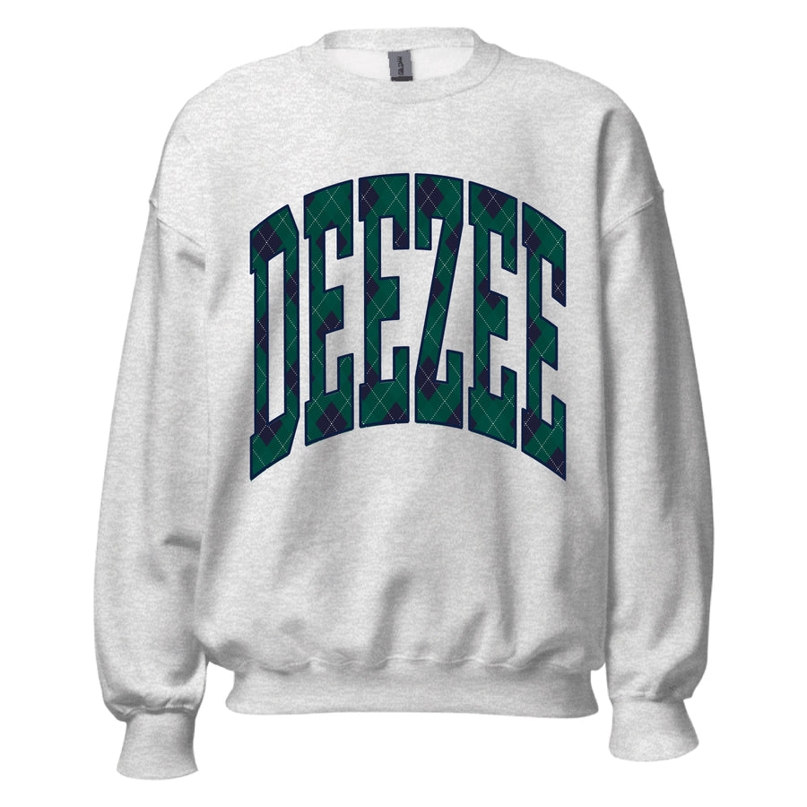 Ali & Ariel Grey Plaid Crewneck