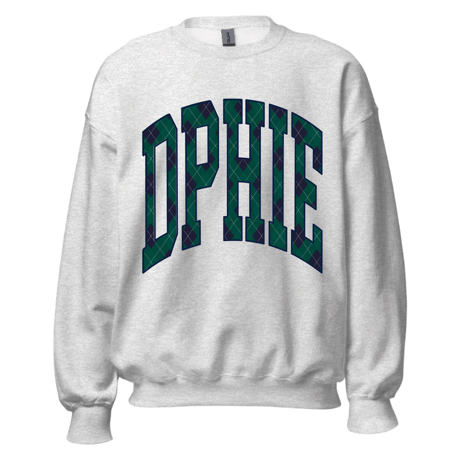 Ali & Ariel Grey Plaid Crewneck