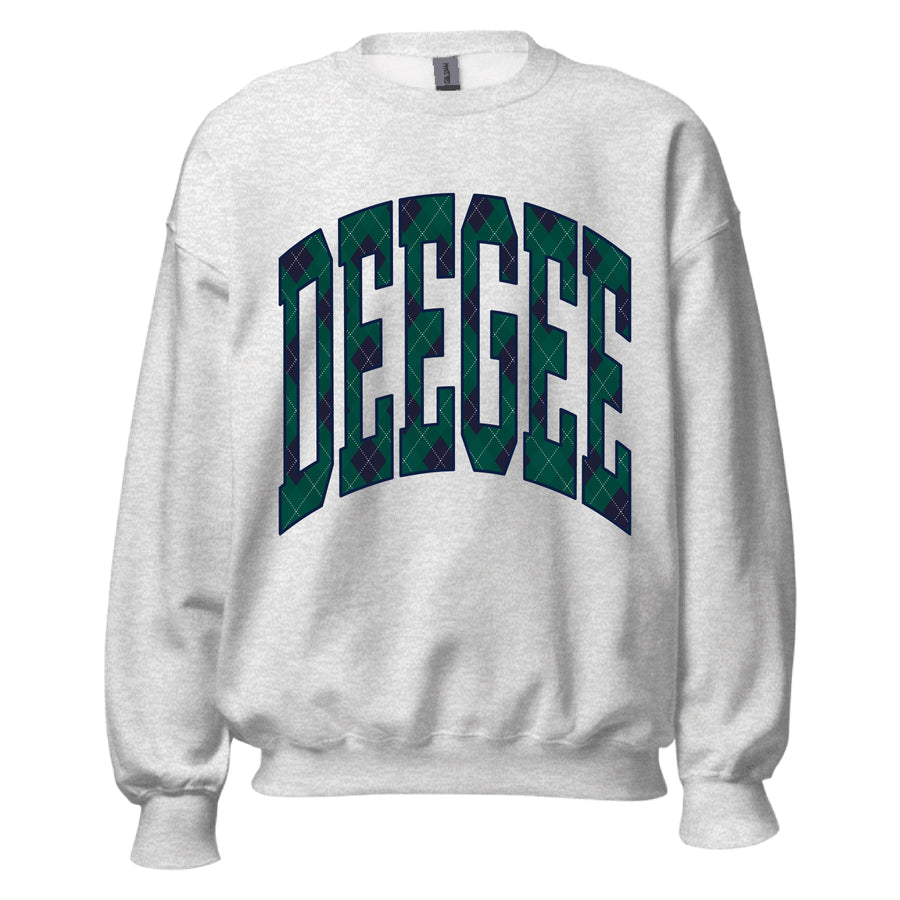 Ali & Ariel Grey Plaid Crewneck