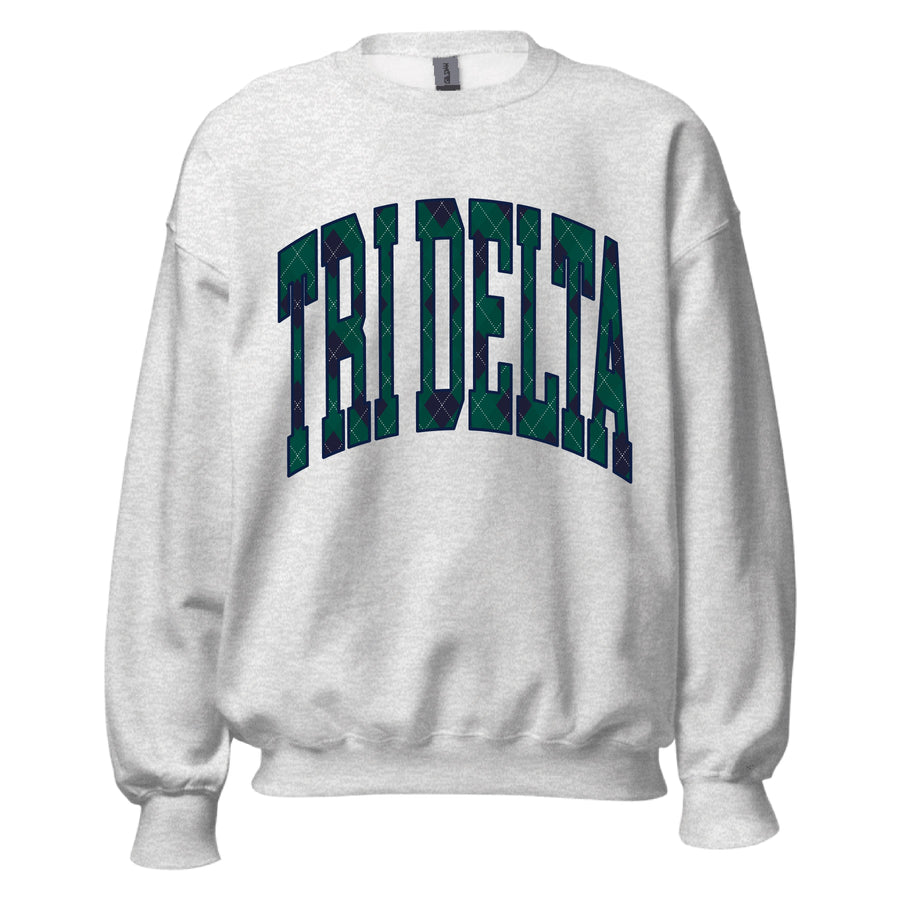 Ali & Ariel Grey Plaid Crewneck