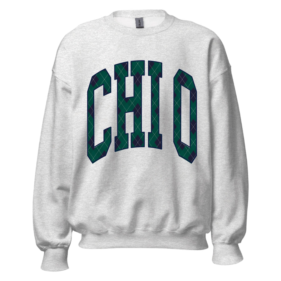 Ali & Ariel Grey Plaid Crewneck