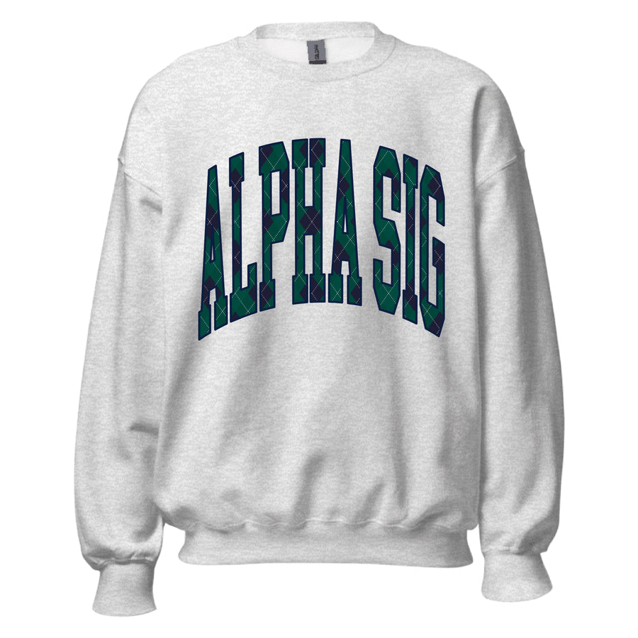 Ali & Ariel Grey Plaid Crewneck