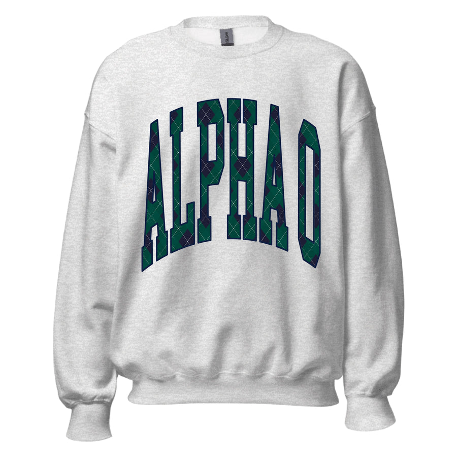 Ali & Ariel Grey Plaid Crewneck