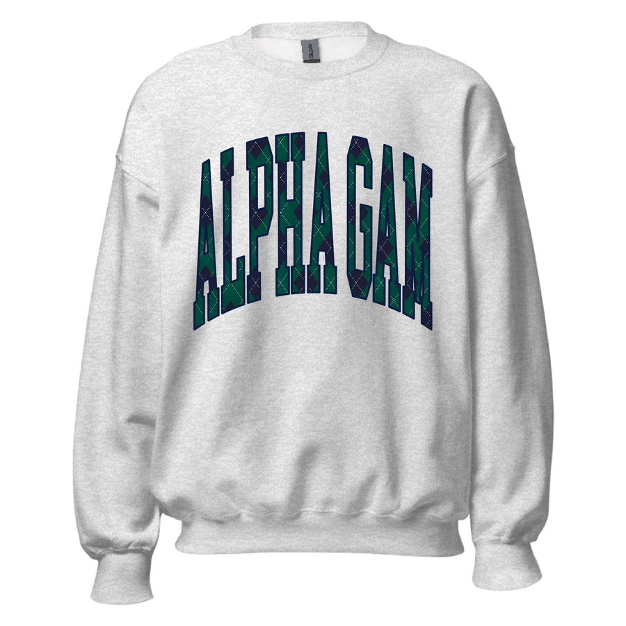 Ali & Ariel Grey Plaid Crewneck