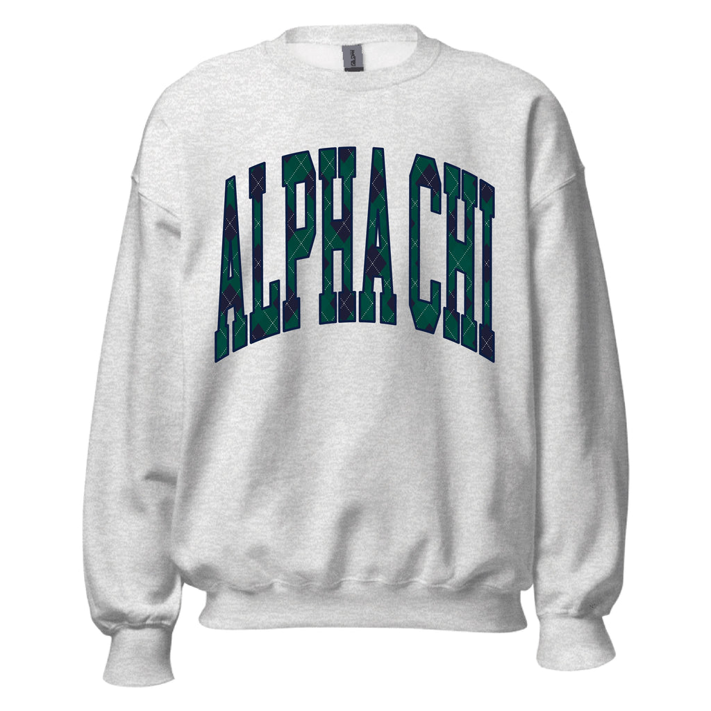 Ali & Ariel Grey Plaid Crewneck