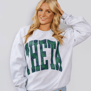 Ali & Ariel Grey Plaid Crewneck