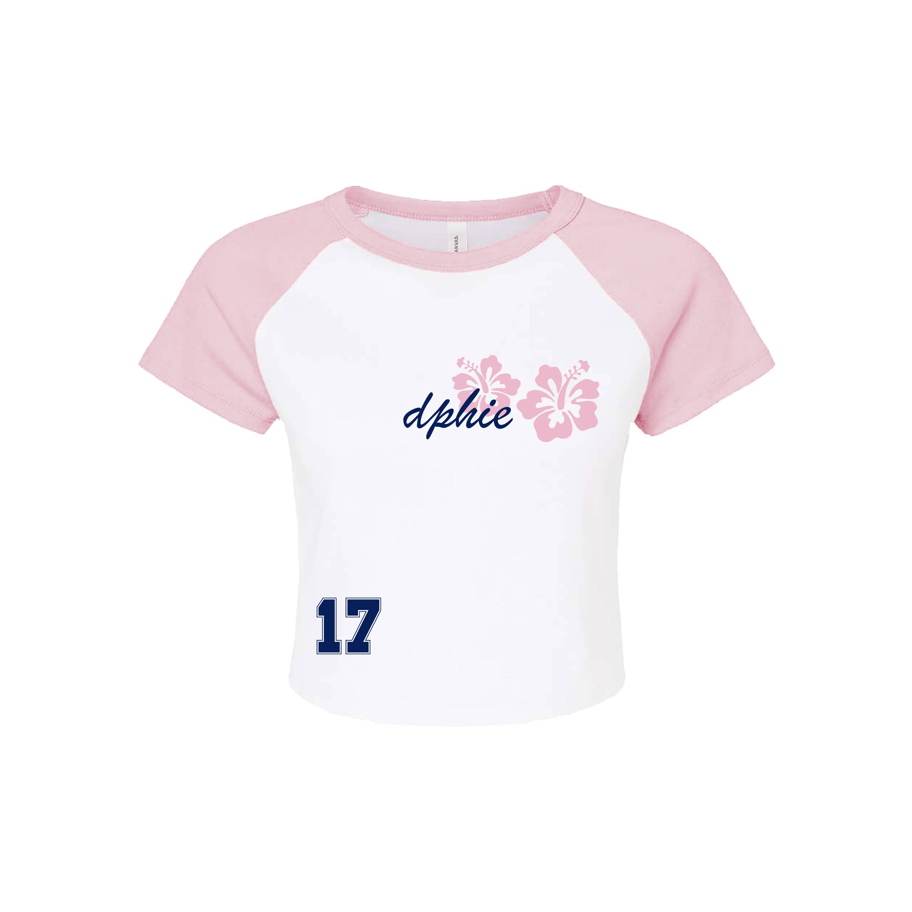 Ali & Ariel Hibiscus Raglan Tee Delta Phi Epsilon / Small