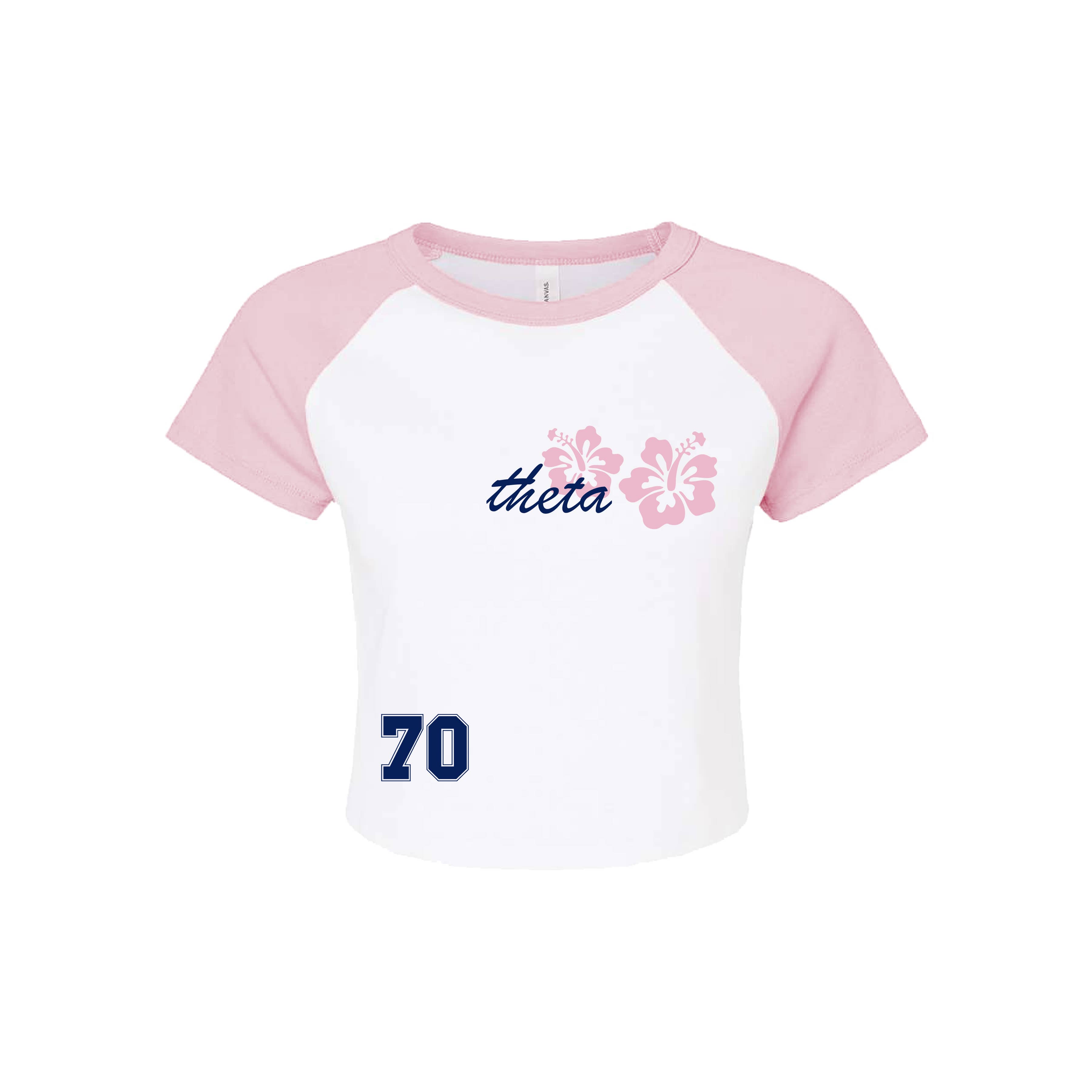 Ali & Ariel Hibiscus Raglan Tee Kappa Alpha Theta / Small