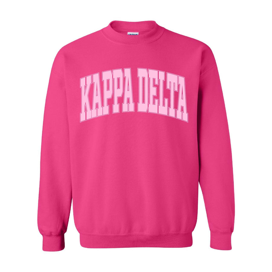 Ali & Ariel Hot Pink Collegiate Crewneck Kappa Delta / Medium