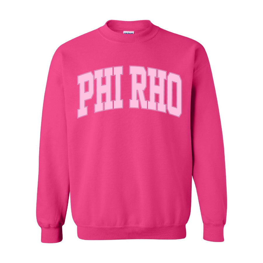 Ali & Ariel Hot Pink Collegiate Crewneck Phi Sigma Rho / Medium