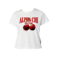 Ali & Ariel I Love You Cherry Much Baby Tee Alpha Chi Omega / Small