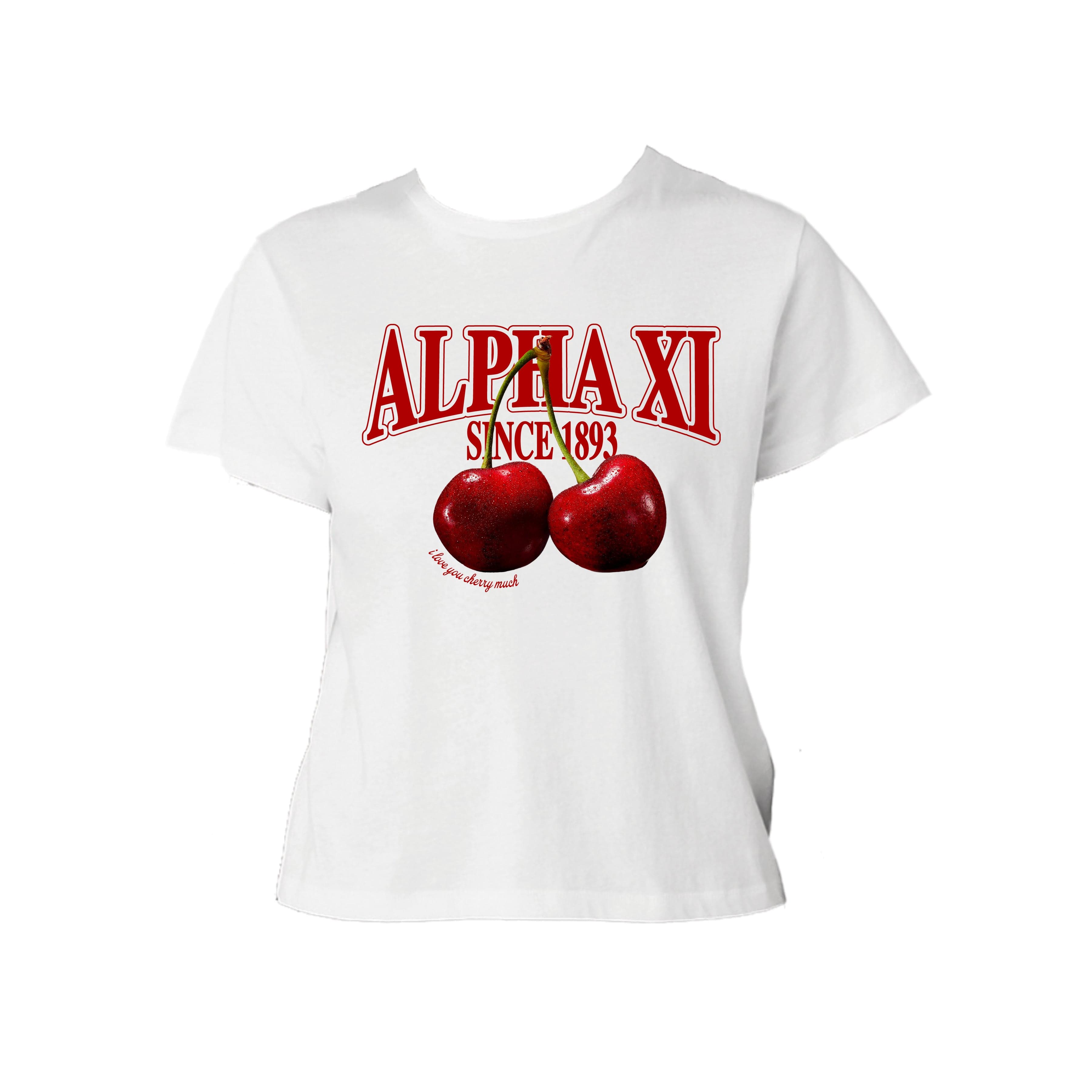 Ali & Ariel I Love You Cherry Much Baby Tee Alpha Xi Delta / Small