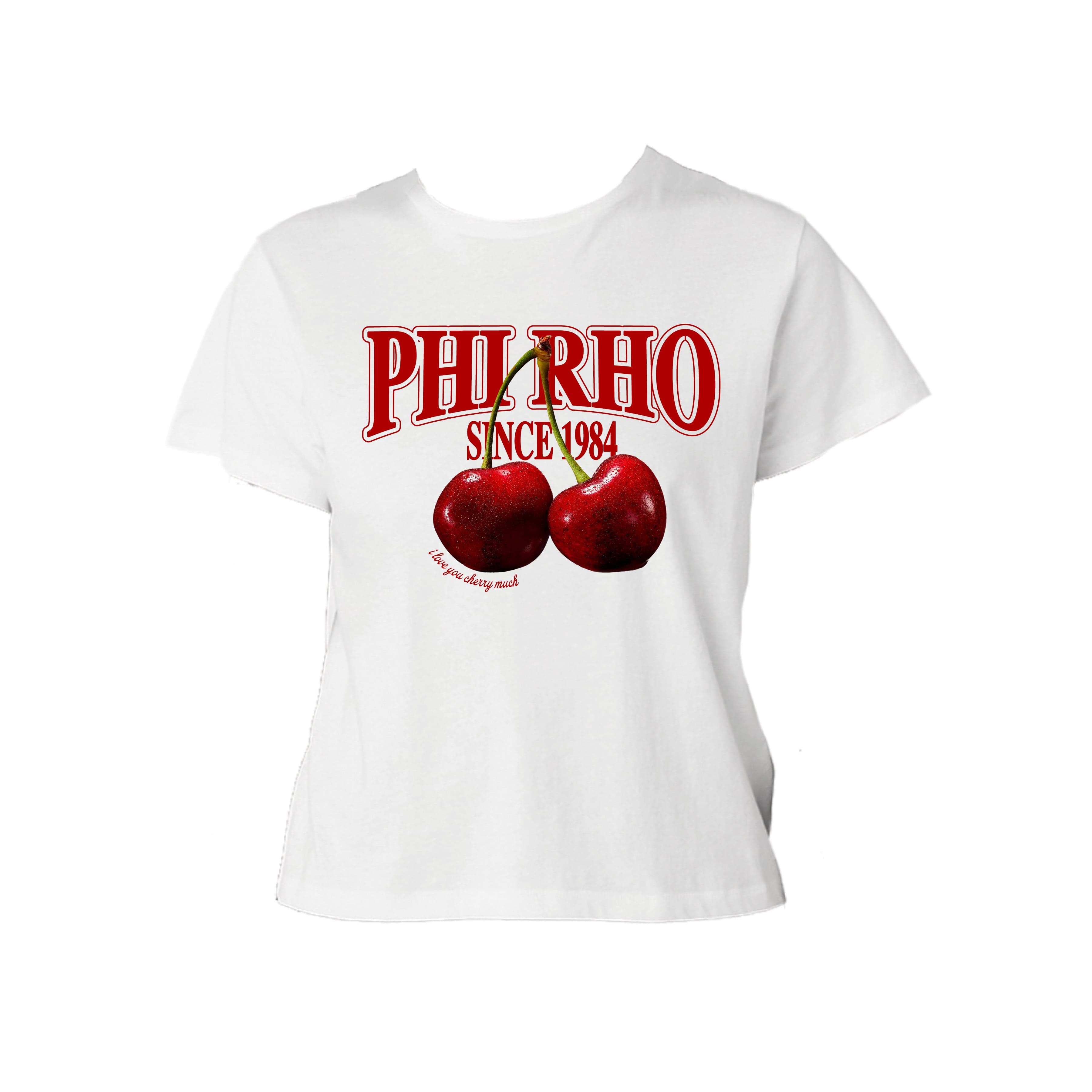 Ali & Ariel I Love You Cherry Much Baby Tee Phi Sigma Rho / Small