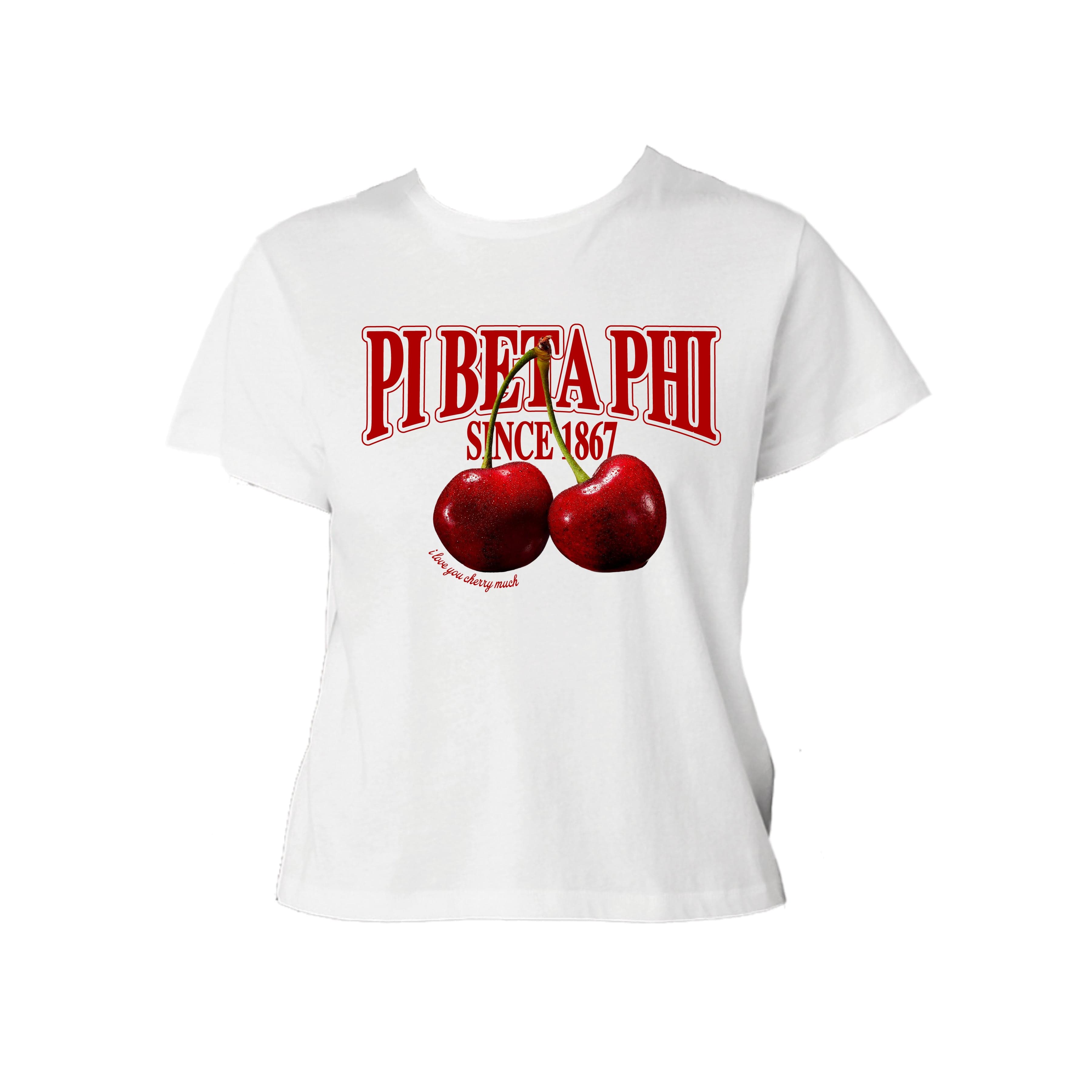 Ali & Ariel I Love You Cherry Much Baby Tee Pi Beta Phi / Small