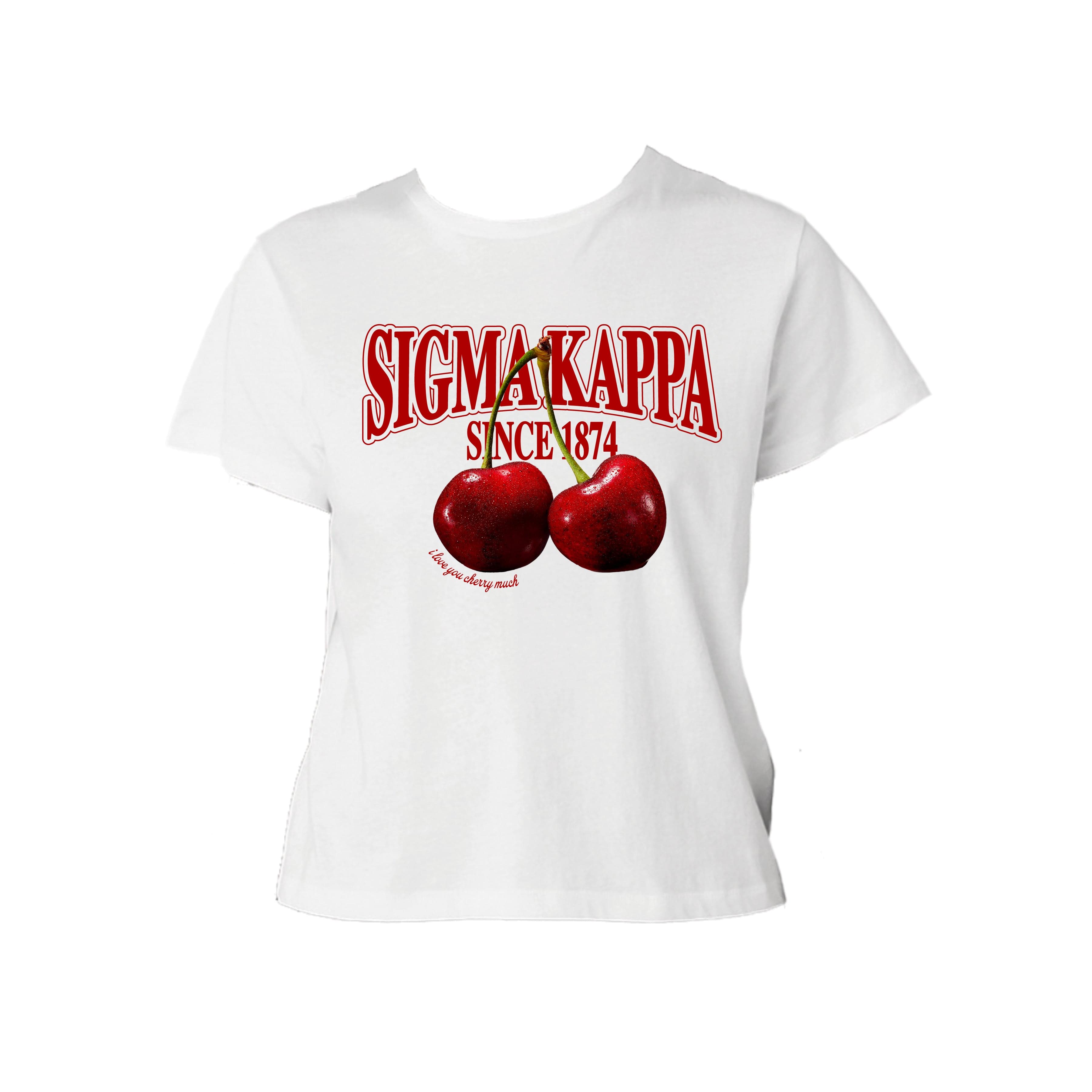 Ali & Ariel I Love You Cherry Much Baby Tee Sigma Kappa / Small